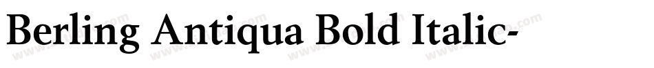 Berling Antiqua Bold Italic字体转换